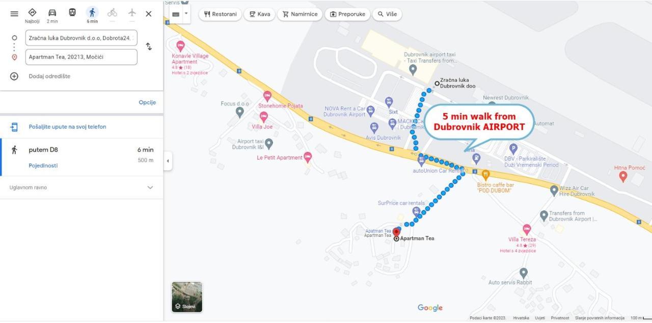 Dubrovnik Airport Apartment Tea Durovici Eksteriør bilde